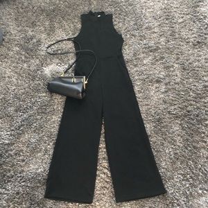 Caution to the Wind High Neck Black Jumpsuit